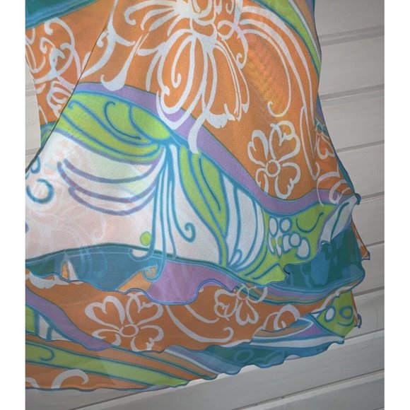 W Work To Weekend Size 8 Top Sleeveless Tiered Layered Adjustable Straps EUC - Picture 5 of 8